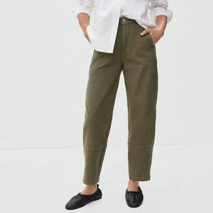 Everlane Utility Barrel Pant Dark Moss